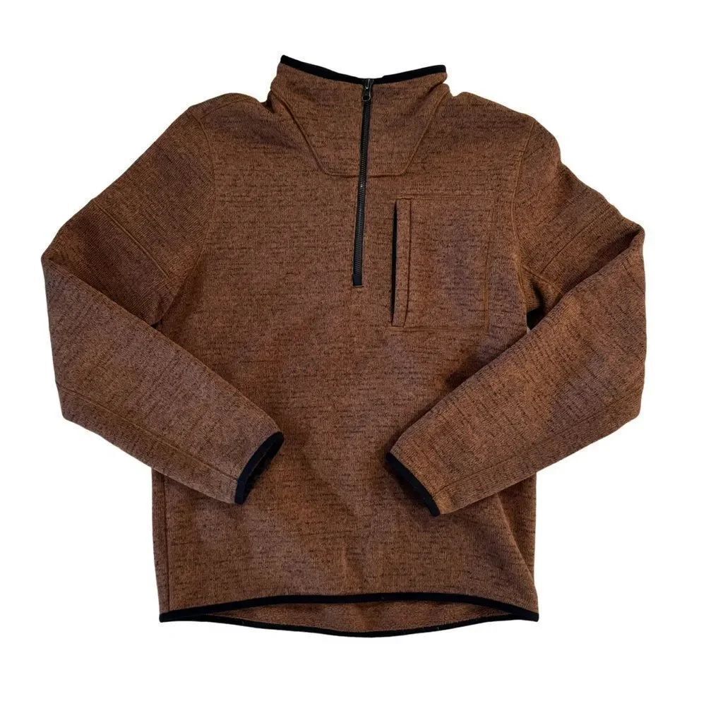 Prana Men's Tan Zip-Up Sweater